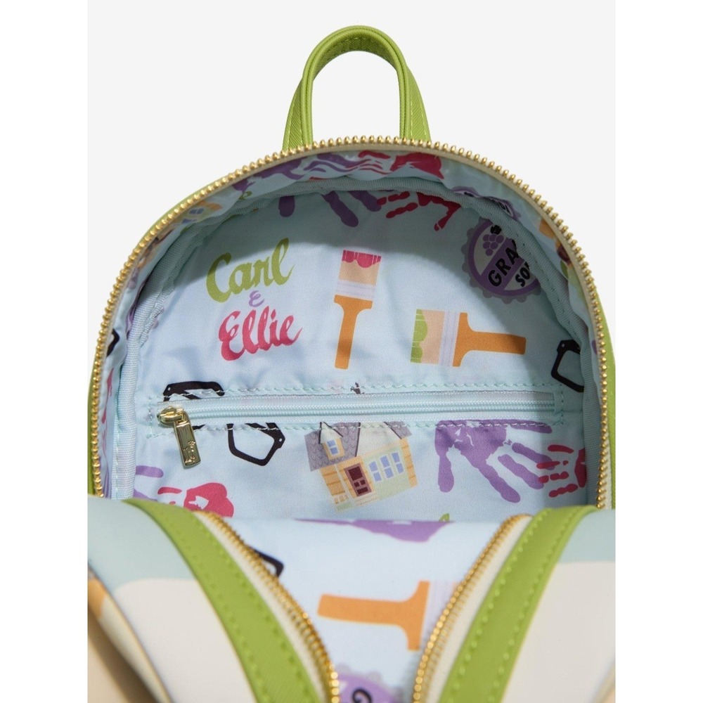 NEW! Loungefly Disney Pixar Up Carl & Ellie Mailbox Paint Backpack & WALLET SET! - Picture 5 of 8